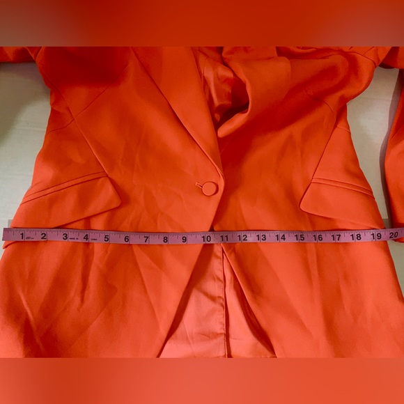 Generation Love NWT Hudson Crepe Blazer Size L Papaya Orange - Picture 12 of 13